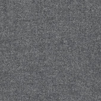 Medium gray woven fabric texture with heathered tones, consistent vertical-horizontal pattern, matte finish, and subtle manufacturer text.